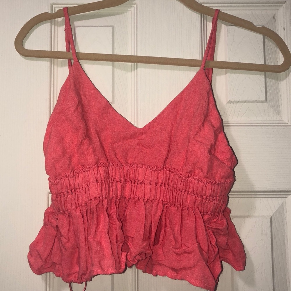 Adorable pink crop top. Never worn